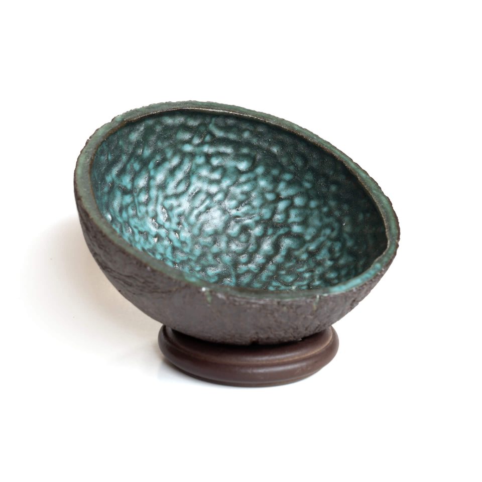 Bronzish bowl ceramic bowl by Ted Ciccone