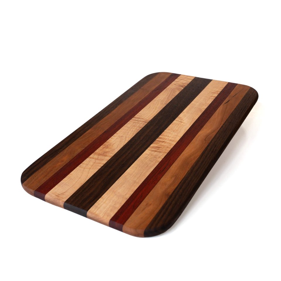 Mixed-Woods-Handcrafted multi-wood Charcuterie Board by Unicity Woodworking